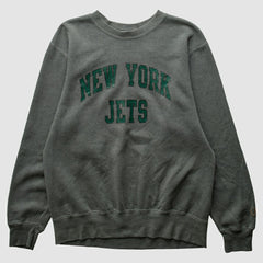 New York Jets Champion 2000s Pullover Sweatshirt - Charcoal Vintage - Fanatics