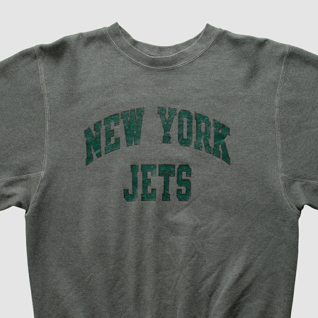 New York Jets Champion 2000s Pullover Sweatshirt - Charcoal Vintage - Fanatics
