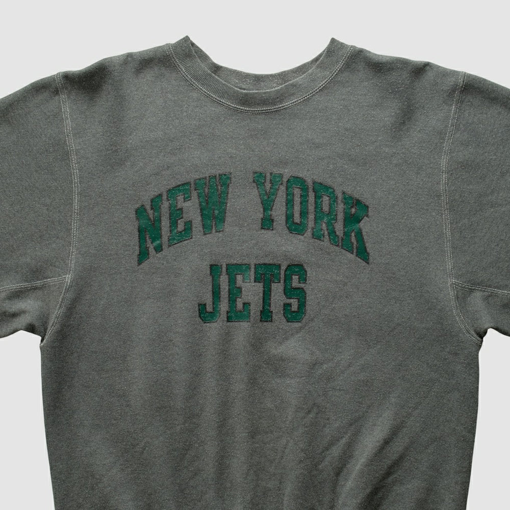 New York Jets Champion 2000s Pullover Sweatshirt - Charcoal Vintage - Fanatics