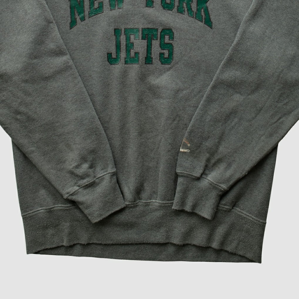 New York Jets Champion 2000s Pullover Sweatshirt - Charcoal Vintage - Fanatics