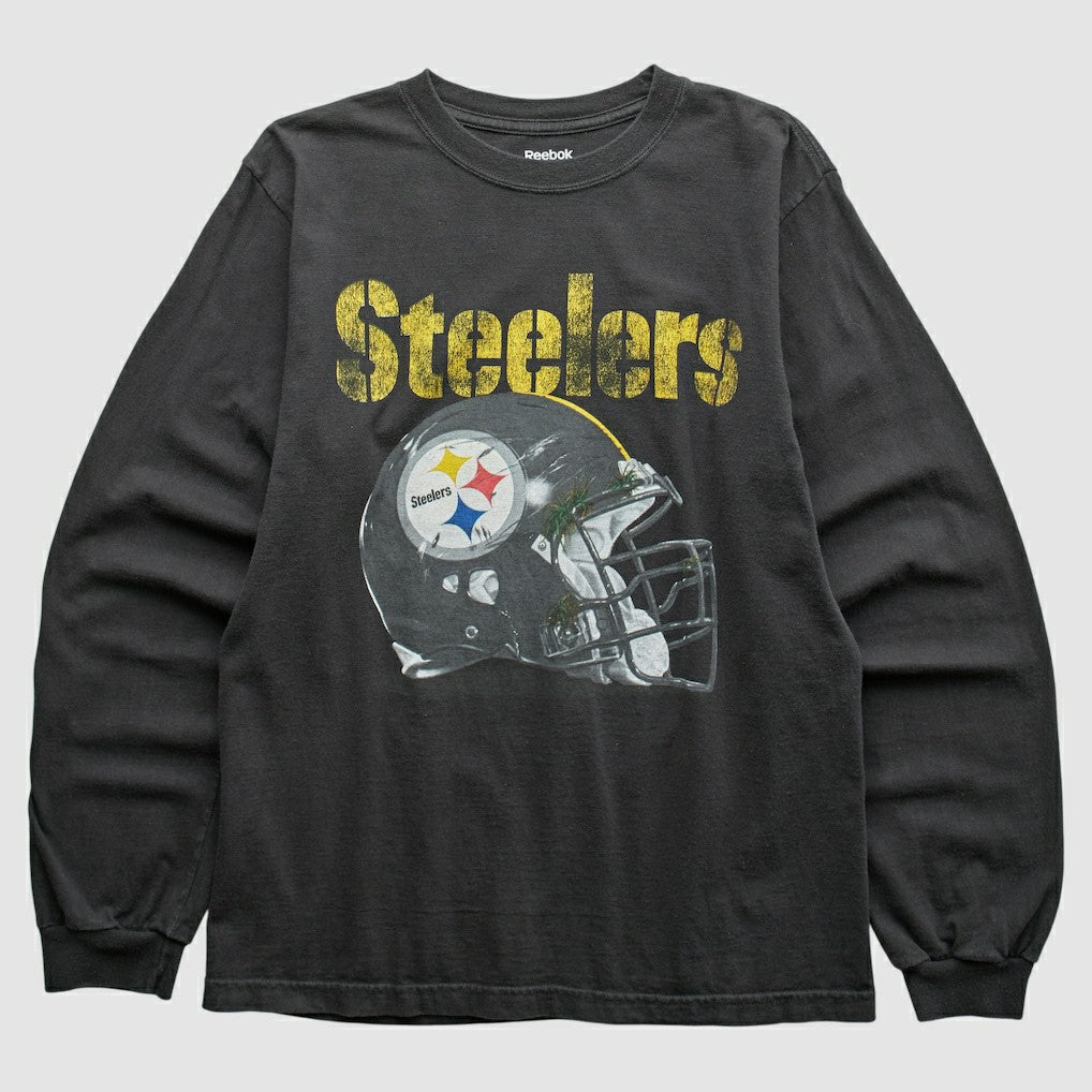 Pittsburgh Steelers Reebok 2010s Long Sleeve T-shirt - Black Vintage - Fanatics