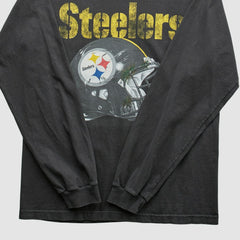 Pittsburgh Steelers Reebok 2010s Long Sleeve T-shirt - Black Vintage - Fanatics