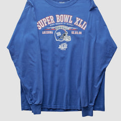 New York Giants Reebok 2008 Long Sleeve T-shirt - Blue Vintage - Fanatics