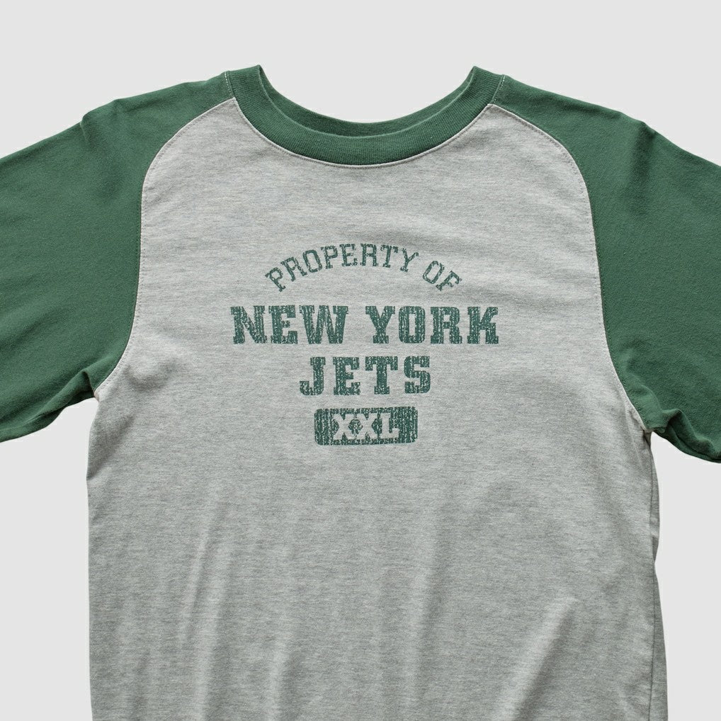 New York Jets Grid Iron 2000s Long Sleeve T-shirt - Gray Vintage - Fanatics