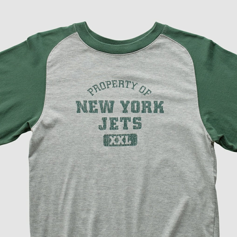 New York Jets Grid Iron 2000s Long Sleeve T-shirt - Gray Vintage - Fanatics