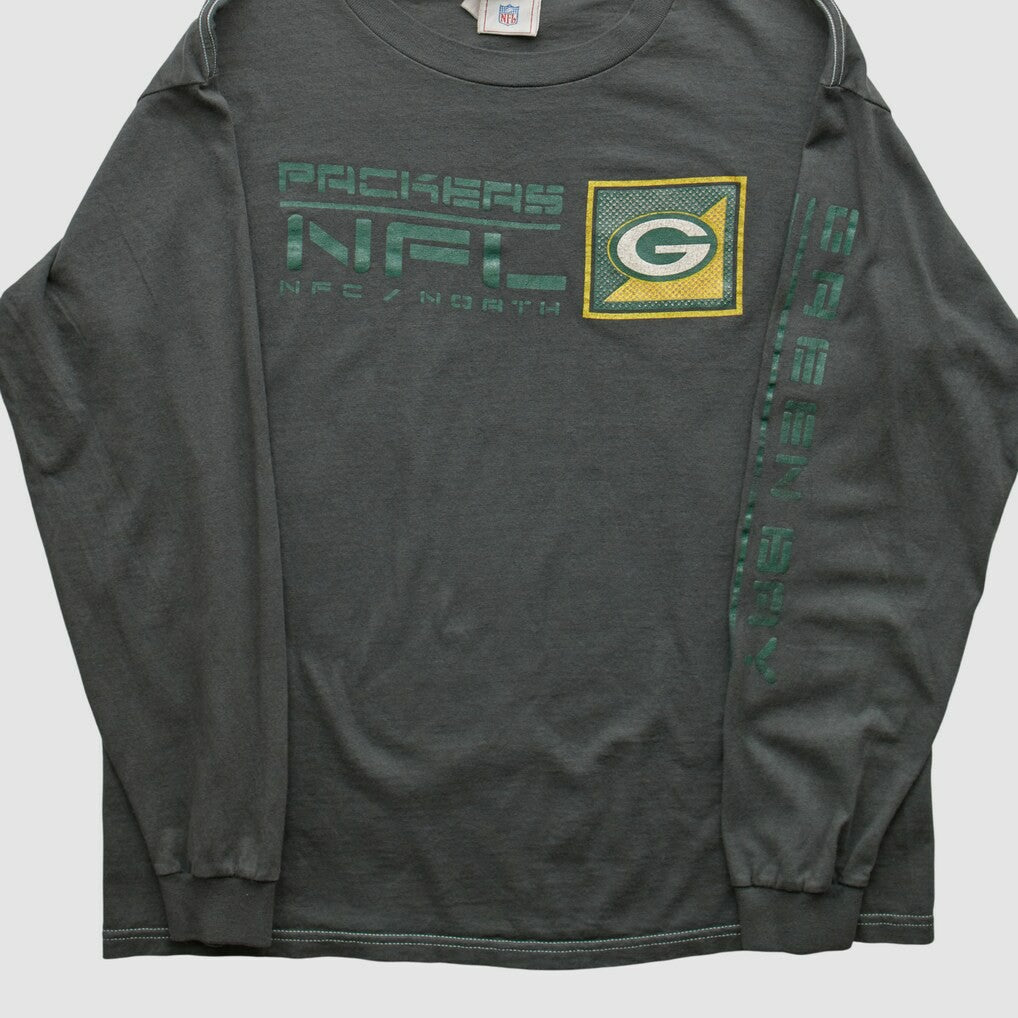 Green Bay Packers NFL 2000s Long Sleeve T-shirt - Charcoal Vintage - Fanatics