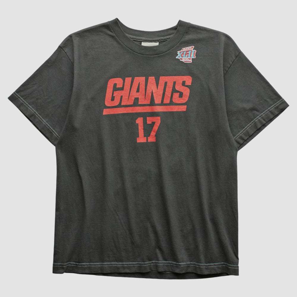 New York Giants 2008 T-shirt - Charcoal Vintage - Fanatics