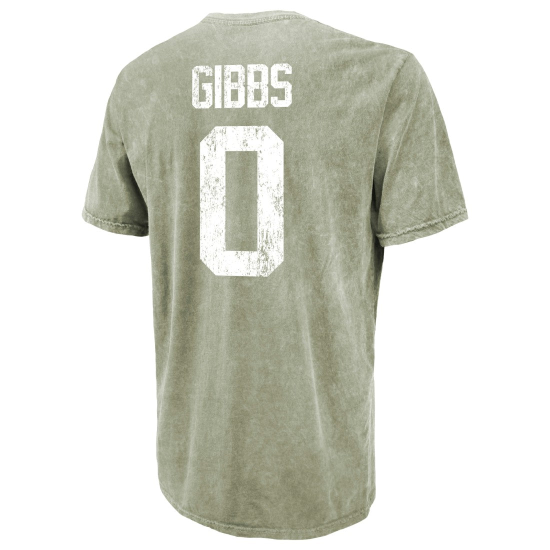 Jahmyr Gibbs Detroit Lions Majestic Threads Mineral Wash Name & Number T-Shirt - Moss Green - NFL