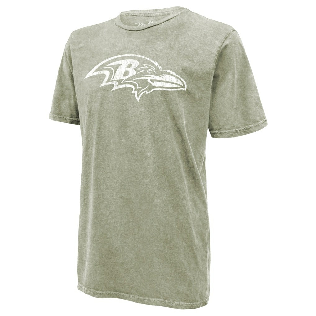 Lamar Jackson Baltimore Ravens Majestic Threads Mineral Wash Name & Number T-Shirt - Moss Green - NFL