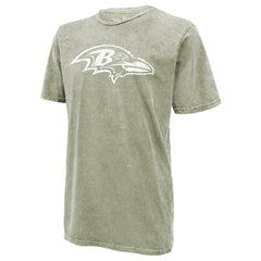Lamar Jackson Baltimore Ravens Majestic Threads Mineral Wash Name & Number T-Shirt - Moss Green - NFL