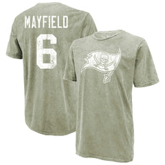 Baker Mayfield Tampa Bay Buccaneers Majestic Threads Mineral Wash Name & Number T-Shirt - Moss Green - NFL