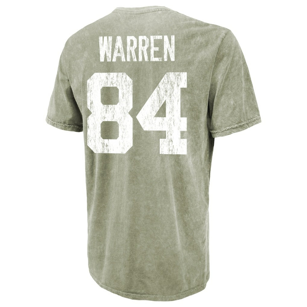 Tyler Warren Indianapolis Colts Majestic Threads Mineral Wash Name & Number T-Shirt - Moss Green - NFL