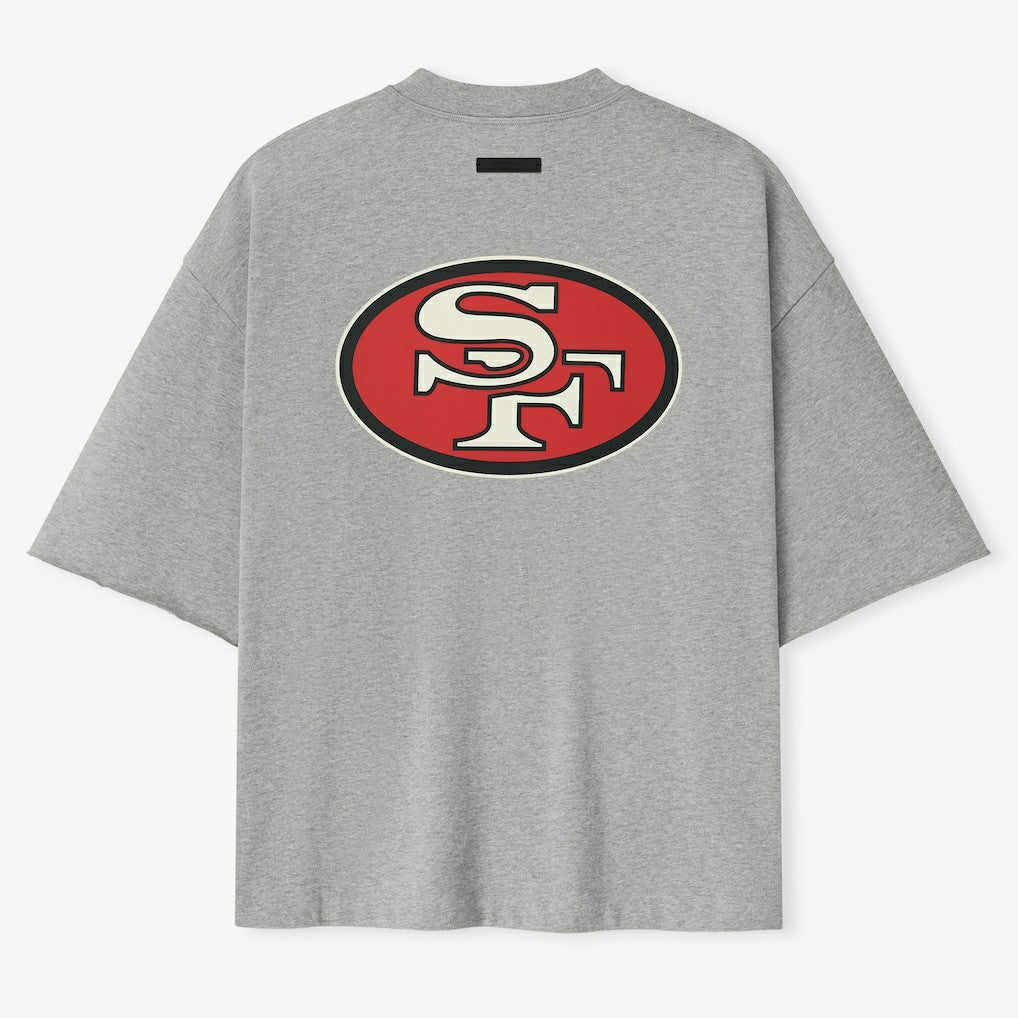 San Francisco 49ers Fear of God x NFL Unisex 3/4-Sleeve T-Shirt - Heather Gray - NFL