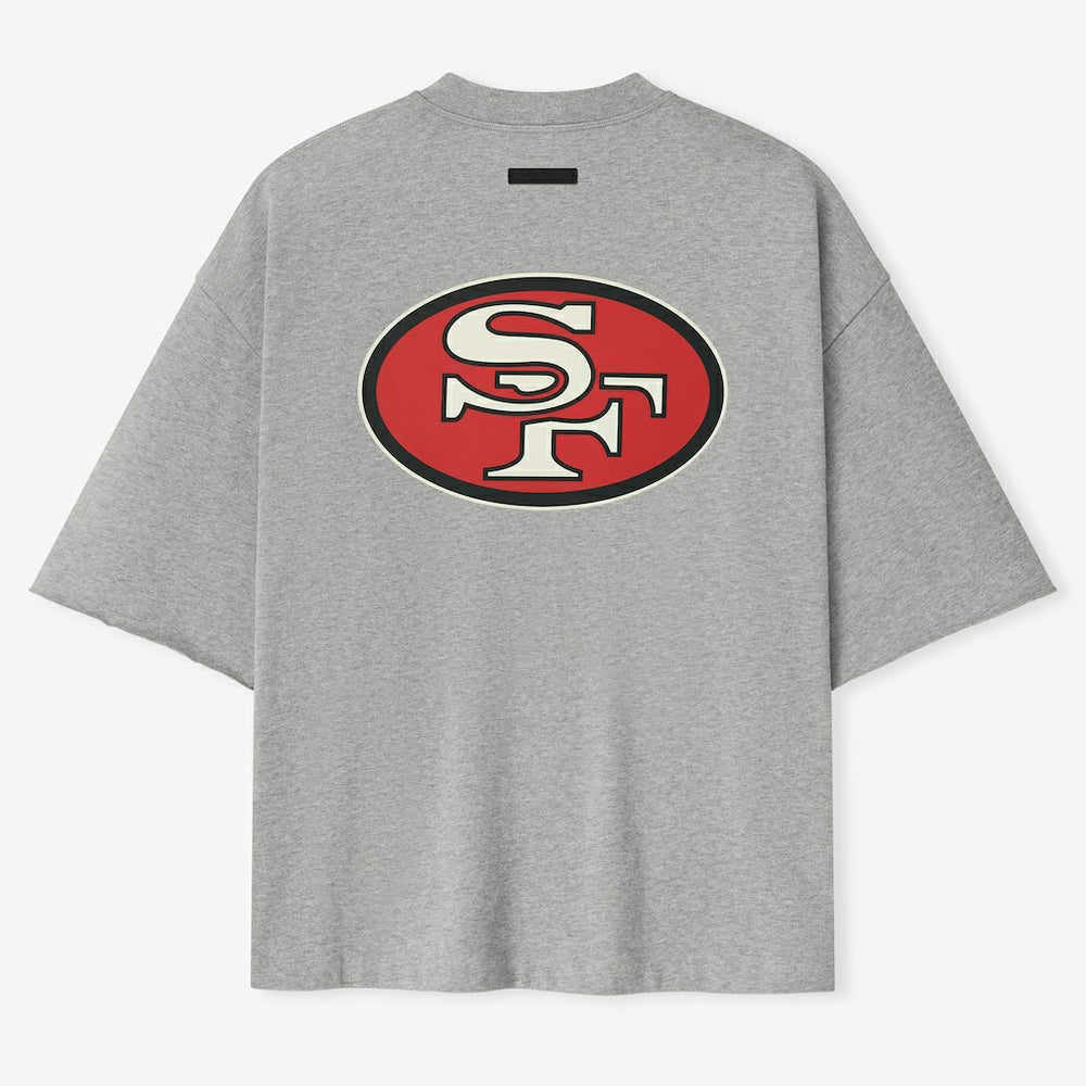 San Francisco 49ers Fear of God x NFL Unisex 3/4-Sleeve T-Shirt - Heather Gray - NFL