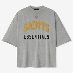 New Orleans Saints Fear of God x NFL Unisex 3/4-Sleeve T-Shirt - Heather Gray - NFL