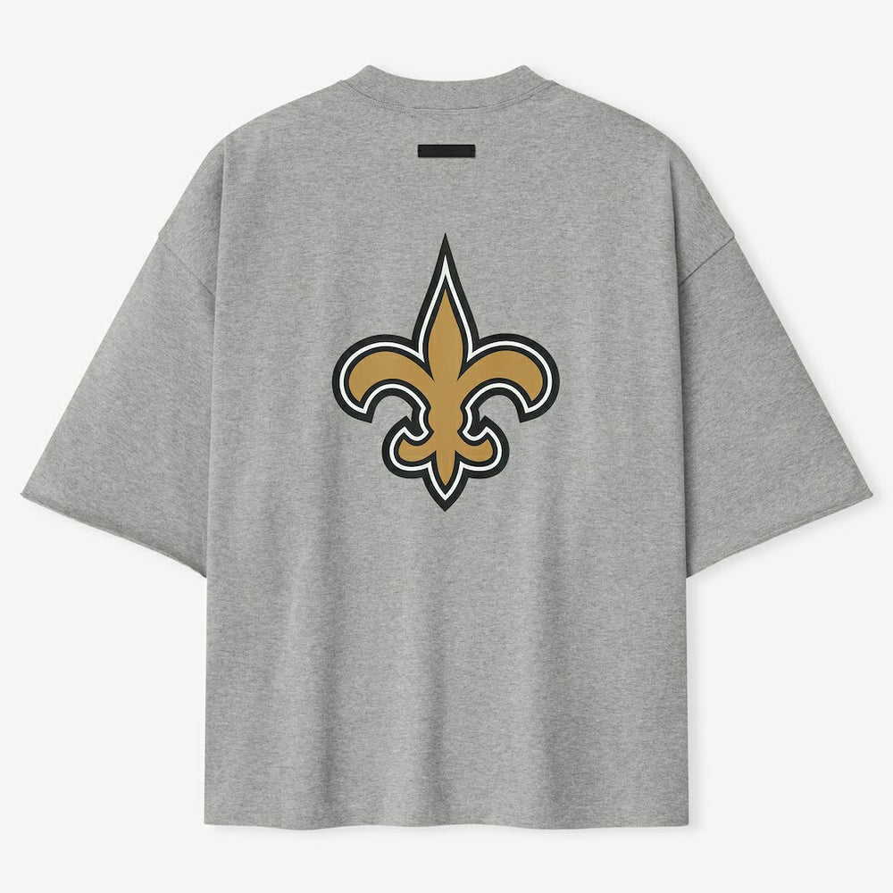New Orleans Saints Fear of God x NFL Unisex 3/4-Sleeve T-Shirt - Heather Gray - NFL