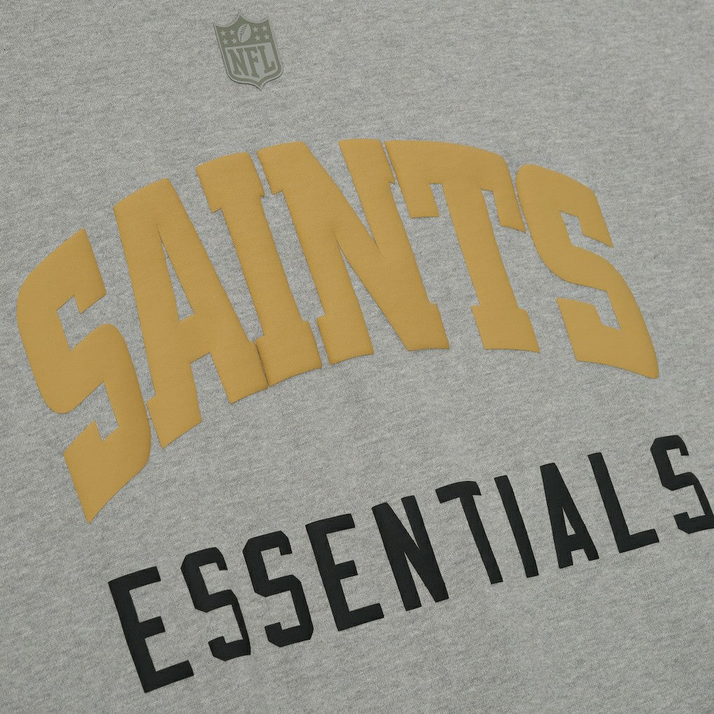 New Orleans Saints Fear of God x NFL Unisex 3/4-Sleeve T-Shirt - Heather Gray - NFL