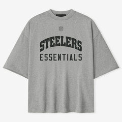 Pittsburgh Steelers Fear of God x NFL Unisex 3/4-Sleeve T-Shirt - Heather Gray - NFL