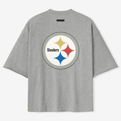 Pittsburgh Steelers Fear of God x NFL Unisex 3/4-Sleeve T-Shirt - Heather Gray - NFL