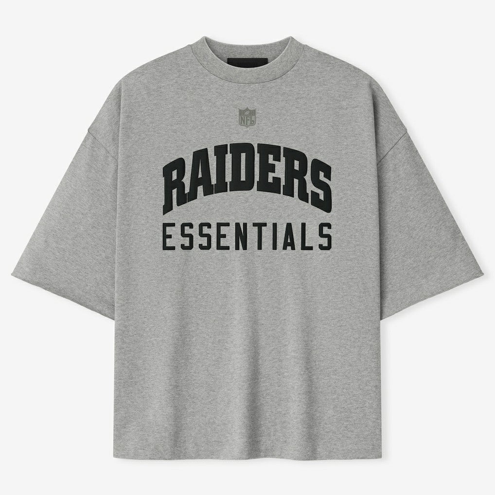 Las Vegas Raiders Fear of God x NFL Unisex 3/4-Sleeve T-Shirt - Heather Gray - NFL