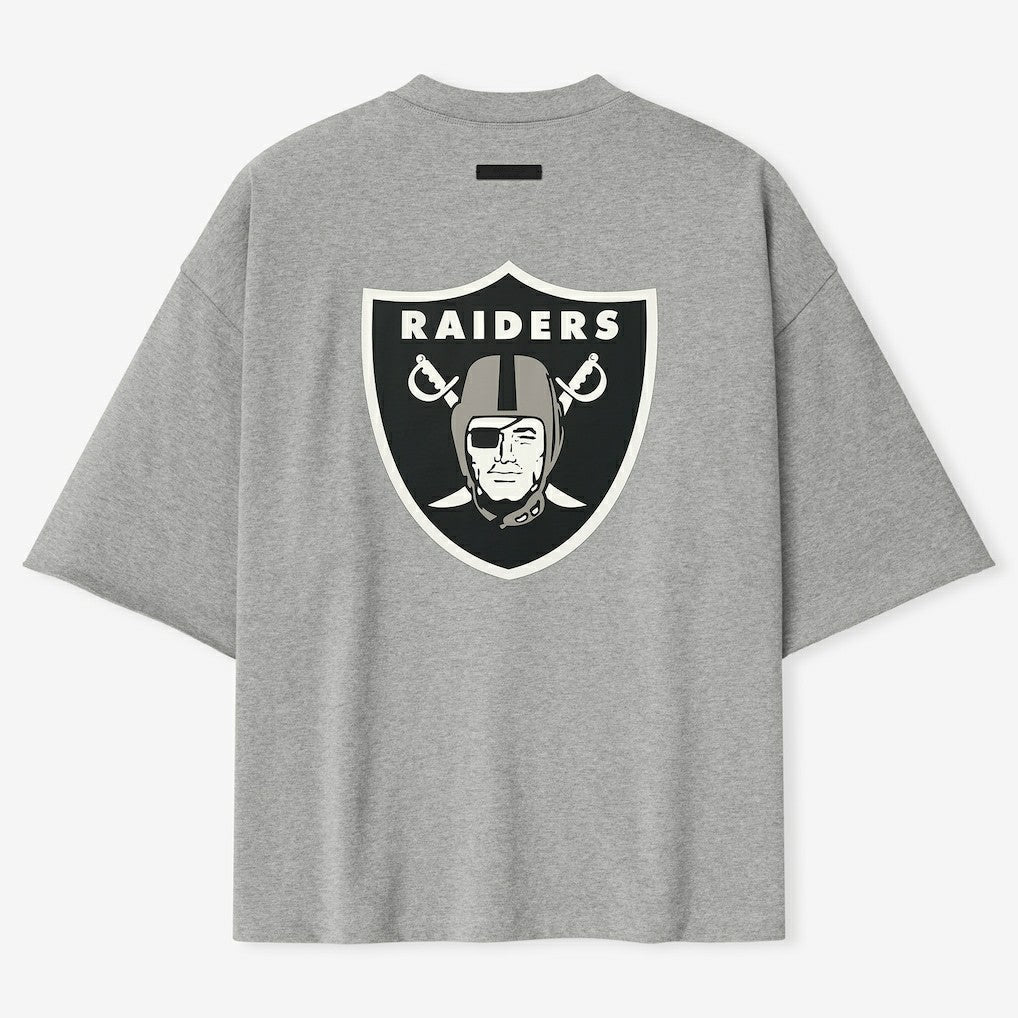 Las Vegas Raiders Fear of God x NFL Unisex 3/4-Sleeve T-Shirt - Heather Gray - NFL