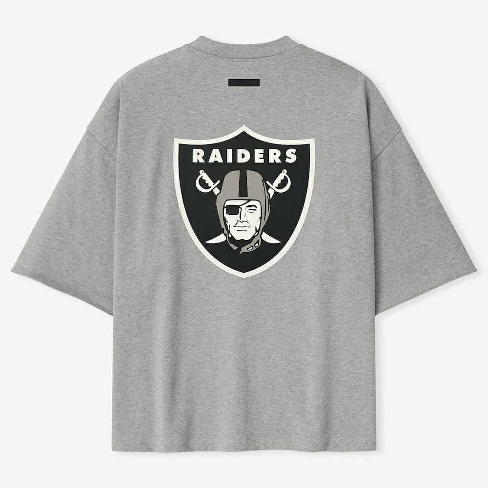 Las Vegas Raiders Fear of God x NFL Unisex 3/4-Sleeve T-Shirt - Heather Gray - NFL