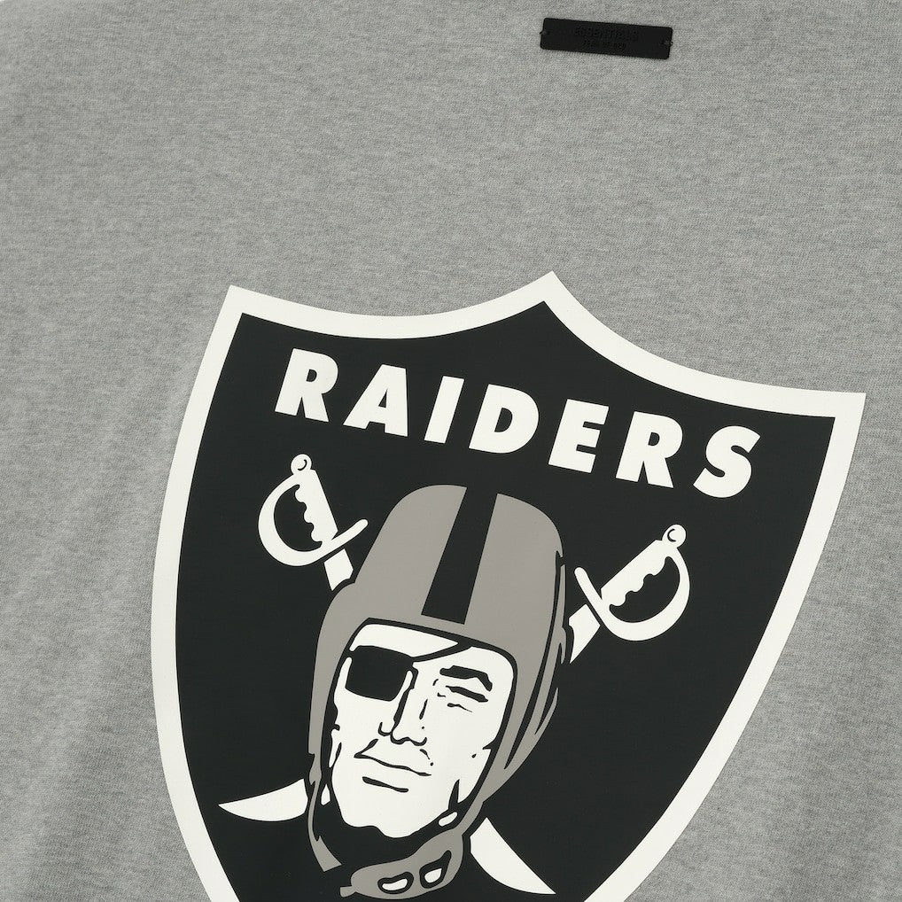 Las Vegas Raiders Fear of God x NFL Unisex 3/4-Sleeve T-Shirt - Heather Gray - NFL