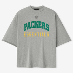 Green Bay Packers Fear of God x NFL Unisex 3/4-Sleeve T-Shirt - Heather Gray - NFL