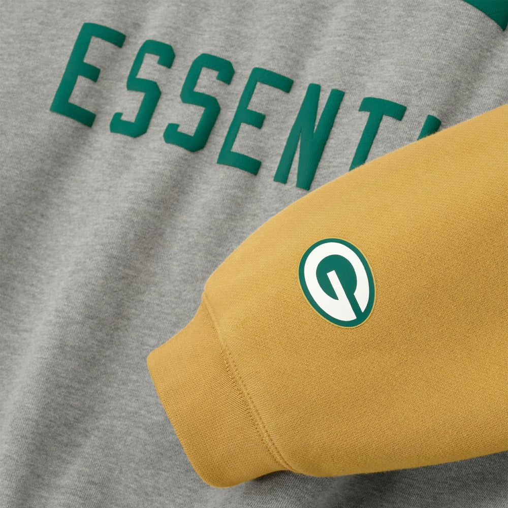 Green Bay Packers Fear of God x NFL Unisex Sport Hoodie - Heather Gray/Gold - NFL