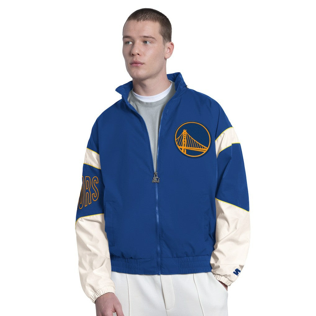 Golden State Warriors Starter The Gust Full-Zip Hooded Jacket Royal