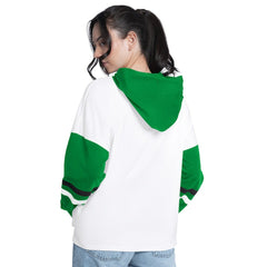 Boston Celtics G-III 4Her by Carl Banks Women's Key Player Oversized Hooded Long Sleeve T-Shirt White/Green
