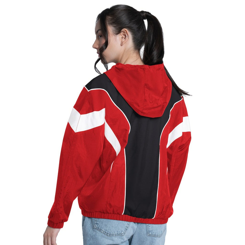 Chicago Bulls G-III 4Her by Carl Banks Women's Quarterback Lightweight Oversized Full-Zip Jacket Red/Black