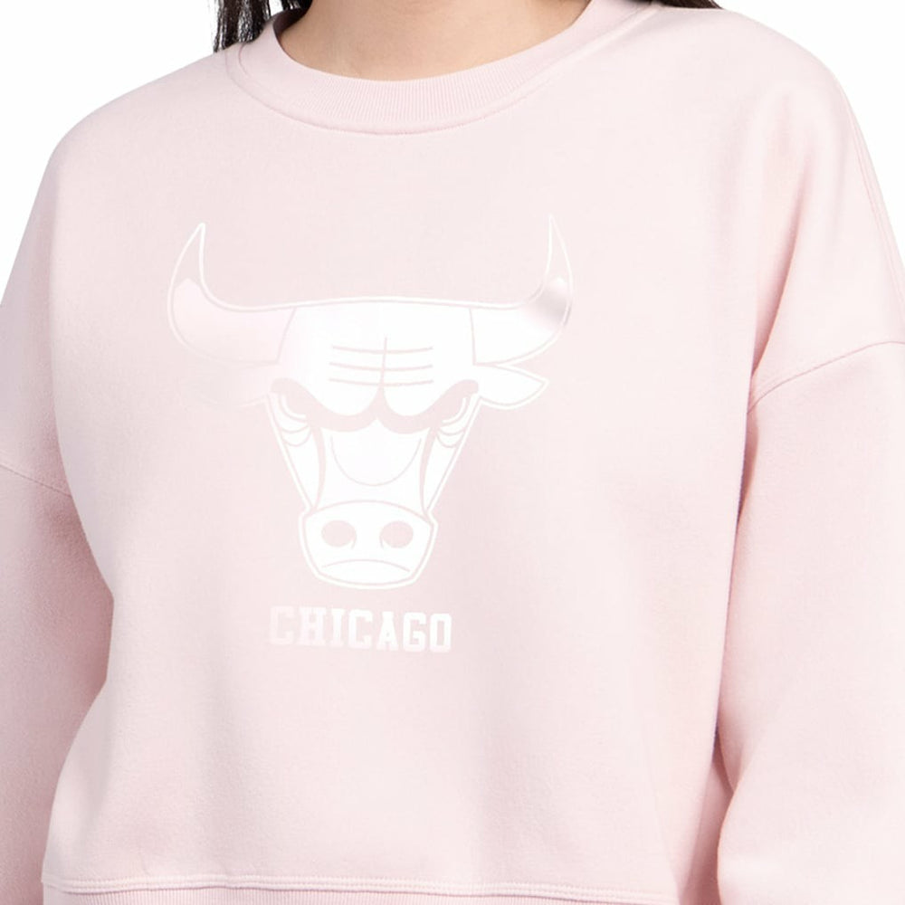 Chicago Bulls Starter Women's Pastel Boxy Sweatshirt Light Pink