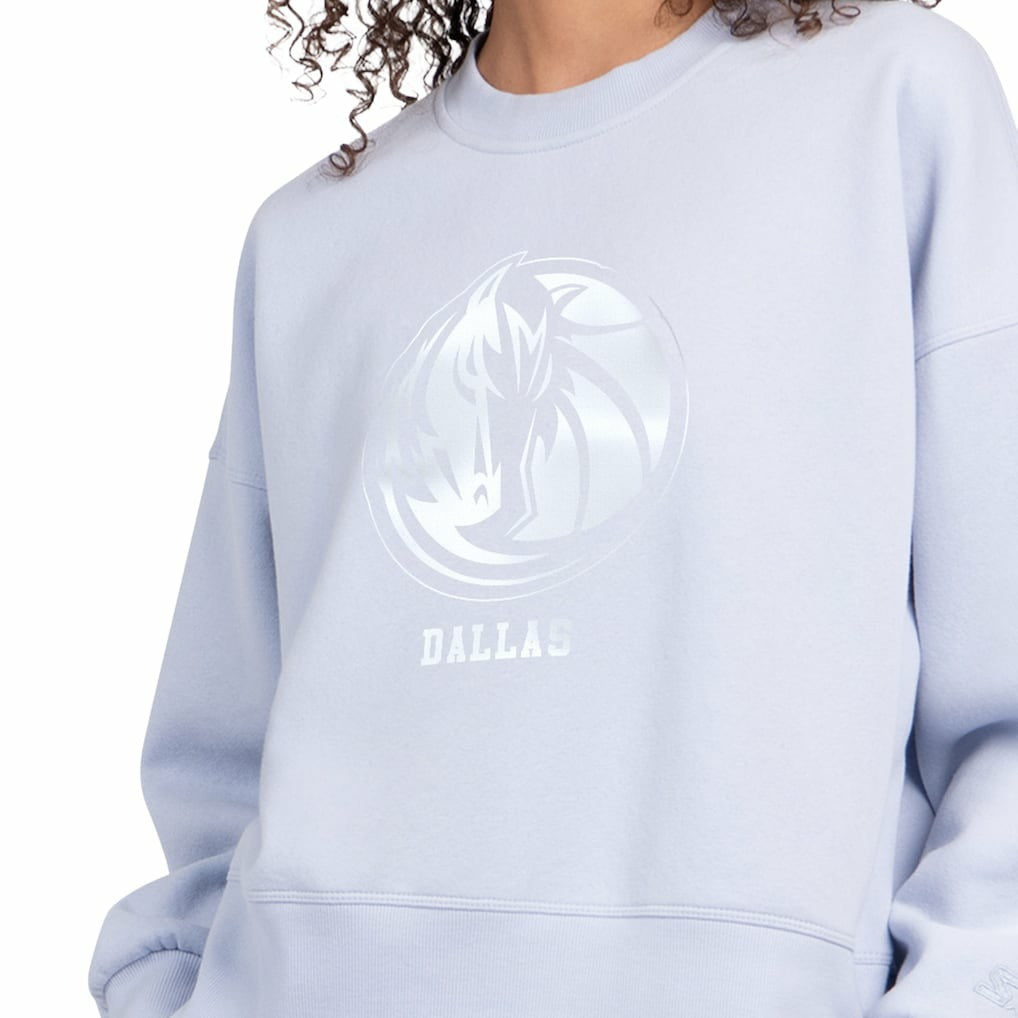 Dallas Mavericks Starter Women's Pastel Boxy Sweatshirt Light Blue