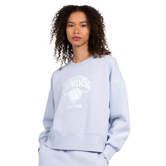 New York Knicks Starter Women's Pastel Boxy Sweatshirt Light Blue