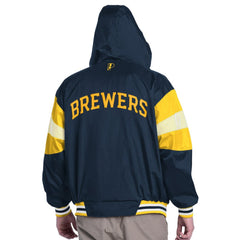Milwaukee Brewers Pro Player Legacy Lightweight Full-Zip Hooded Jacket Online