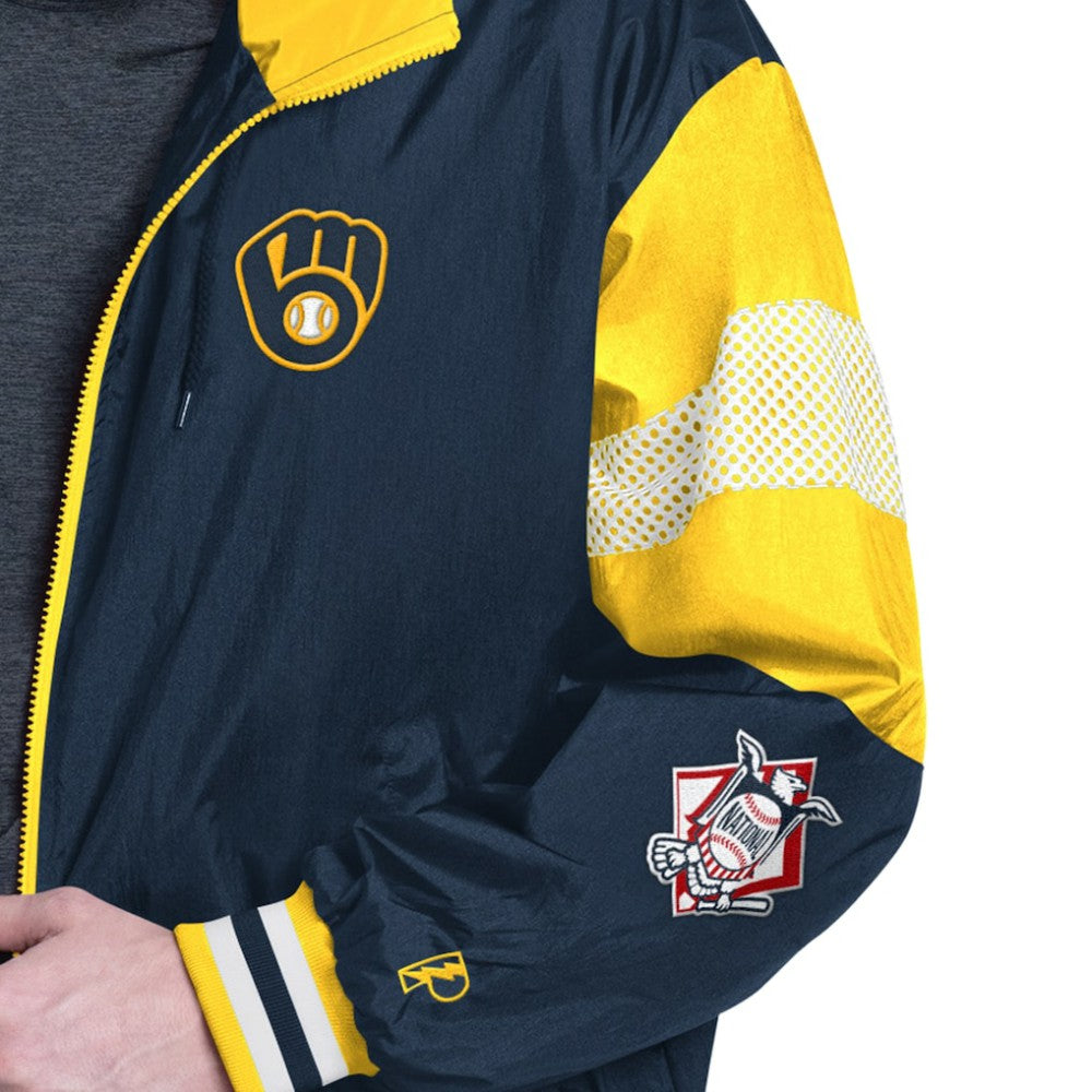Milwaukee Brewers Pro Player Legacy Lightweight Full-Zip Hooded Jacket Online