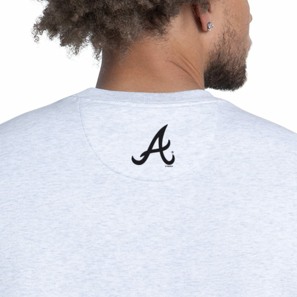 Atlanta Braves Starter Face of Ice Blue French Terry Sweatshirt Discount