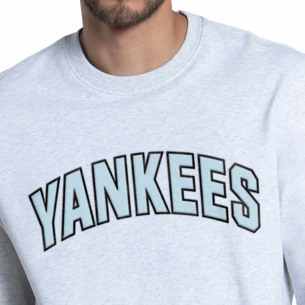New York Yankees Starter Face of Ice Blue French Terry Sweatshirt Outlet
