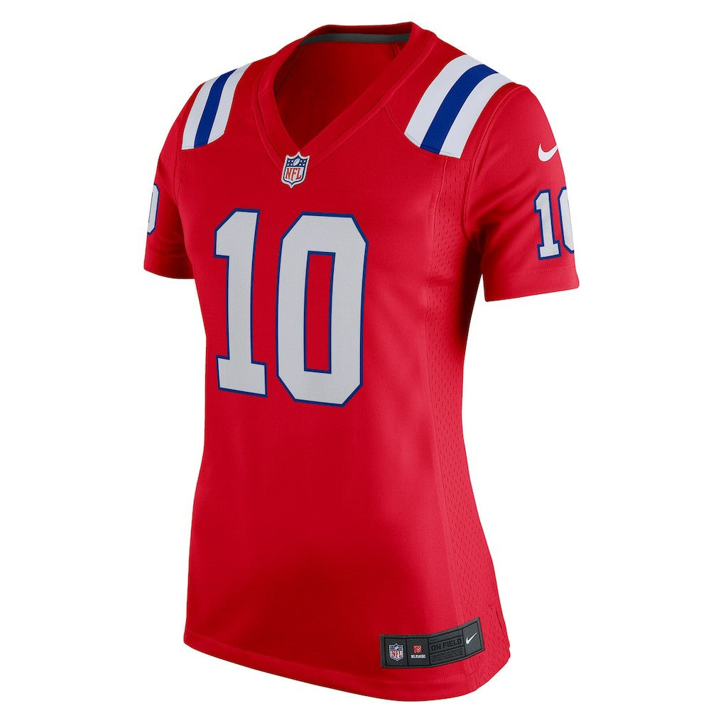 Drake Maye New England Patriots Women's Alternate Game Jersey - Red - Nike