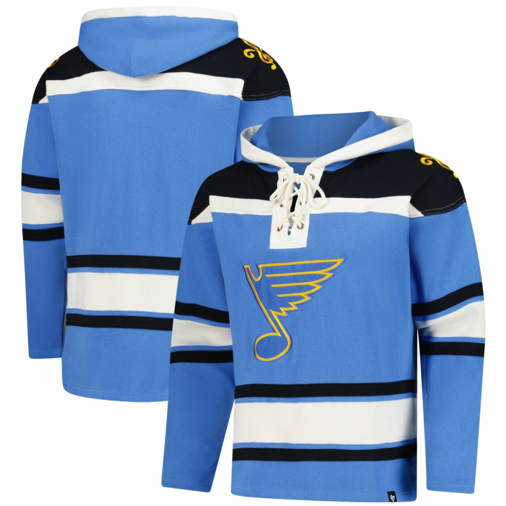 St. Louis Blues '47 Superior Lacer Hoodie - Blue | 47 brand Lifestyle