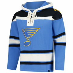 St. Louis Blues '47 Superior Lacer Hoodie - Blue | 47 brand Lifestyle