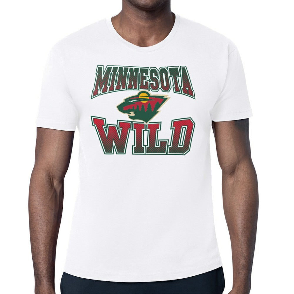 Minnesota Wild Starter Comic Style Team Graphic T-Shirt - White | NHL Lifestyle