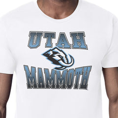 Utah Mammoth Starter Comic Style Team Graphic T-Shirt - White | NHL Lifestyle