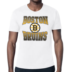 Boston Bruins Starter Comic Style Team Graphic T-Shirt - White | NHL Lifestyle