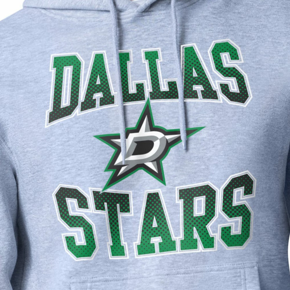 Dallas Stars Starter Comic Style Team Graphic Hoodie - Gray | NHL Clearance