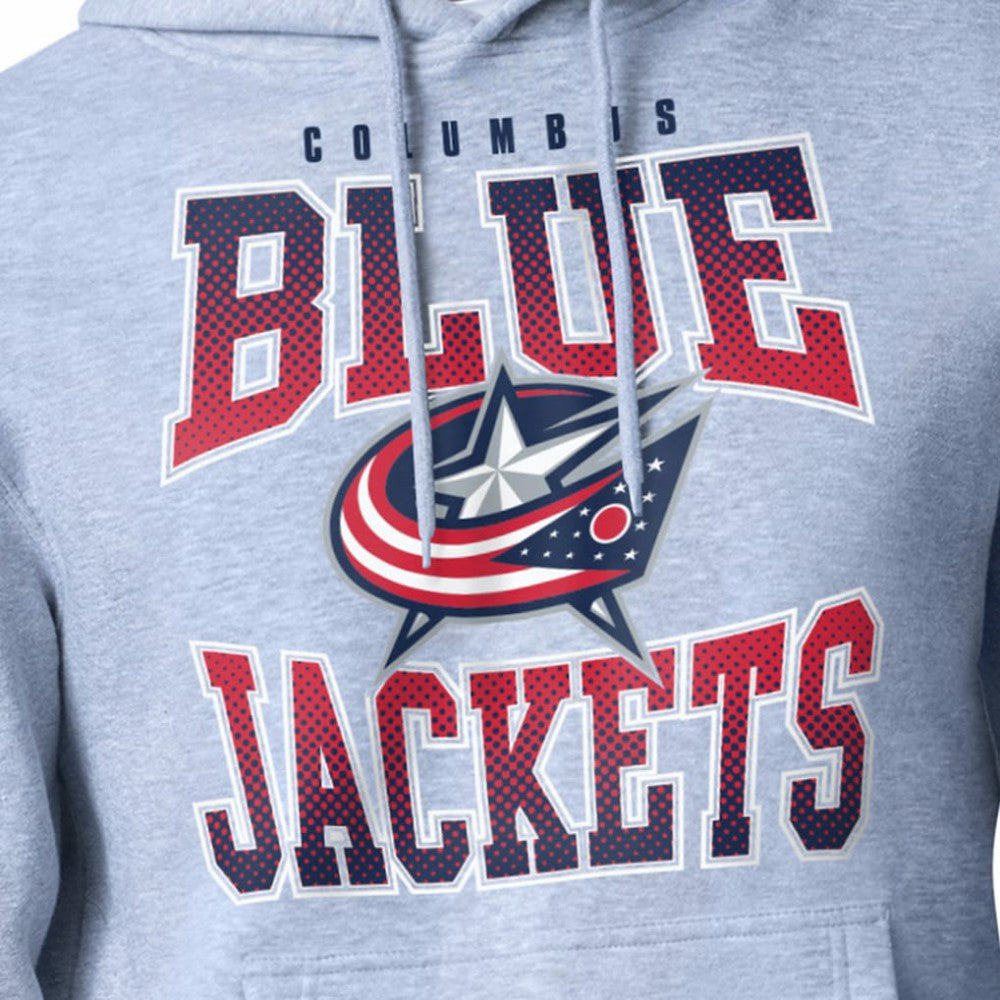 Columbus Blue Jackets Starter Comic Style Team Graphic Hoodie - Gray | NHL sale