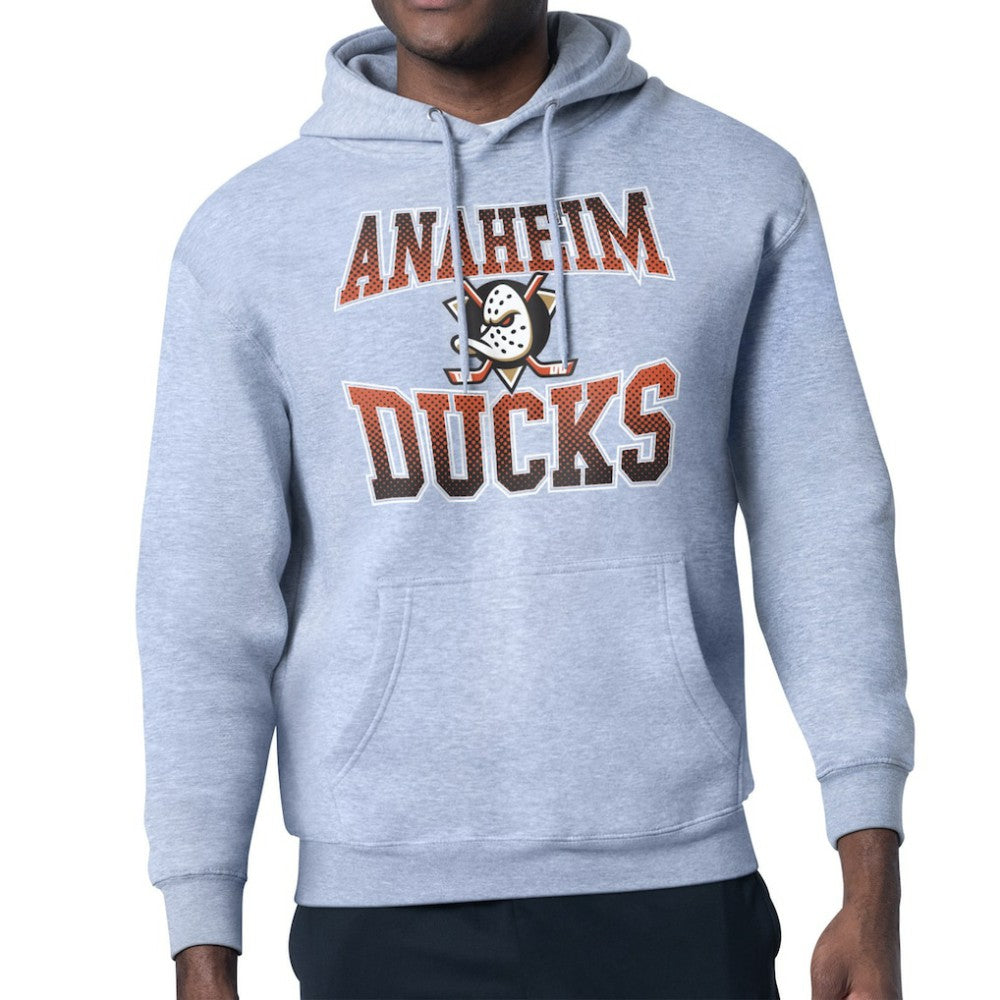 Anaheim Ducks Starter Comic Style Team Graphic Hoodie - Gray | NHL Clearance