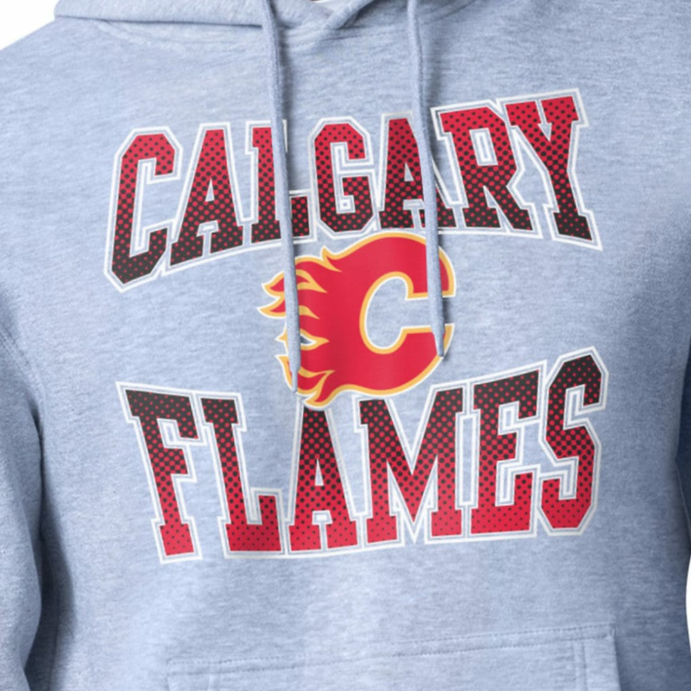 Calgary Flames Starter Comic Style Team Graphic Hoodie - Gray | NHL Lifestyle