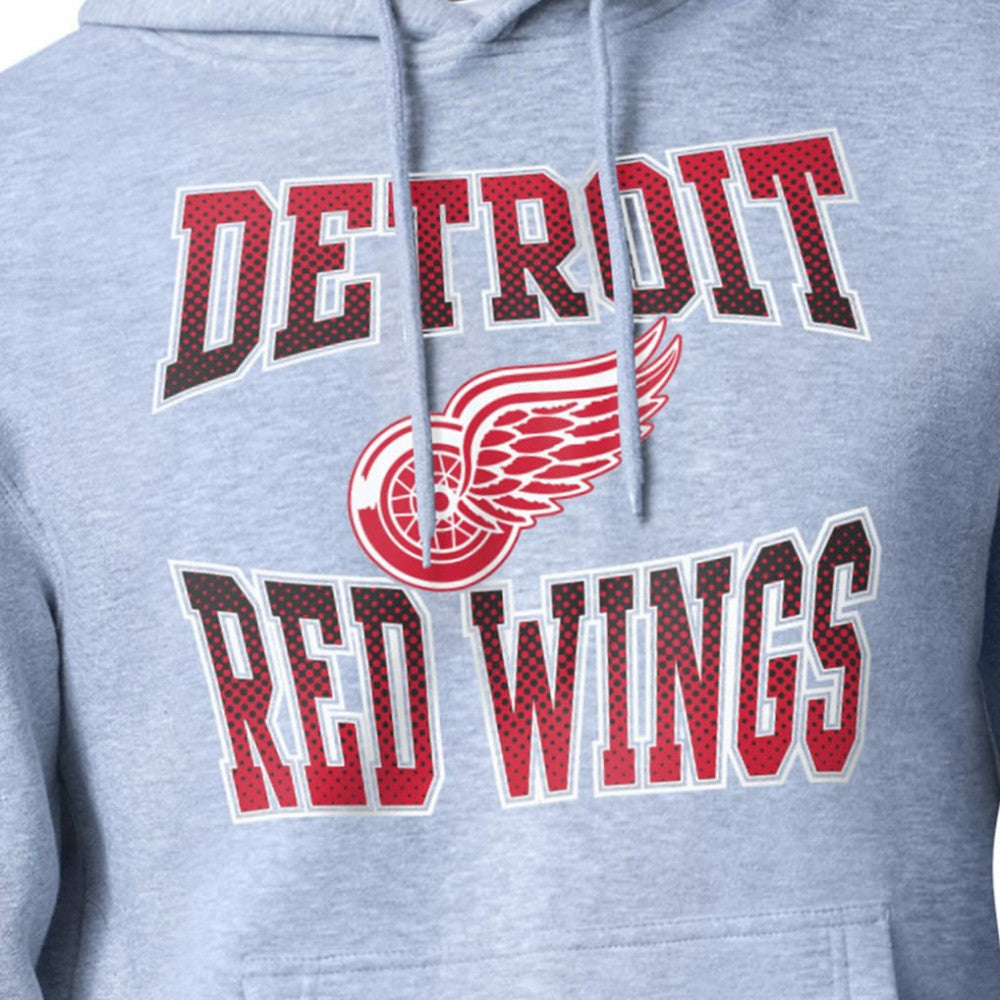 Detroit Red Wings Starter Comic Style Team Graphic Hoodie - Gray | NHL Lifestyle